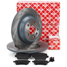 febi Bremsscheiben Ø 302mm + Bremsbeläge für FORD GALAXY S-MAX (WA6) hinten