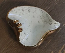 Vintage Ashtray Art Deco Ceramic MCM Mid-Century Modern Glazed Plymouth Products