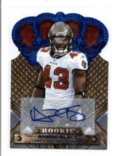 AHMAD BLACK 2011 PANINI CROWN ROYALE BLUE ROOKIE AUTOGRAPH AUTO #36/50 AX8057