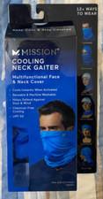 Mission Cooling Neck Gaiter UPF 50 One Size Unisex Blue NEW