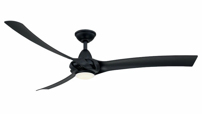 Wind River 62" Droid XL Matte Black Finish 3 Blade LED Ceiling Fan WR1697MB