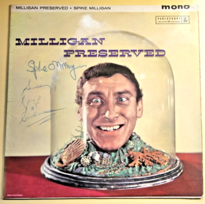 SPIKE MILLIGAN Milligan Preserved **SIGNED x 4 ** UK LP PMC 1148 VG/VG 1961
