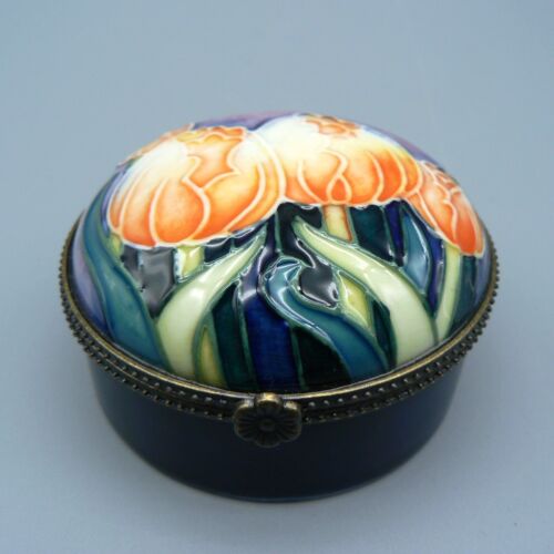 OLD TUPTON WARE TULIPS PATTERN PILL TRINKET BOX HINGED TOP BOXED LEAFLET TW2108 - Picture 5 of 15