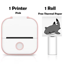 Solid T02 Portable Mini Wireless Thermal Pocket Printer Self-Adhesive Stickers U