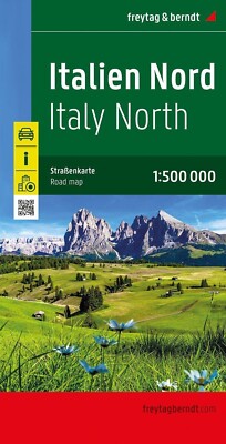 Italy North, street map 1:500,000 (English, French, German and Italian Edition)