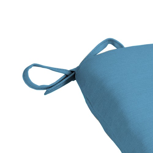 Mainstays 15.5x17" W Mid Blue Solid Rectangle Outdoor Seat Pad (1 Pack) - Picture 5 of 5
