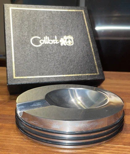 Colibri Aluminum Cigar Ashtray With 3 Ring Details - Taiwan VTG