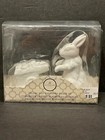 CYPRESS HOME Salt & Pepper Easter White Rabbit w/Wheelbarrow. New