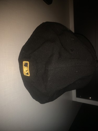 New Era New York Yankees Black And Gold Yellow Cap Hat Size 8 - Picture 9 of 19