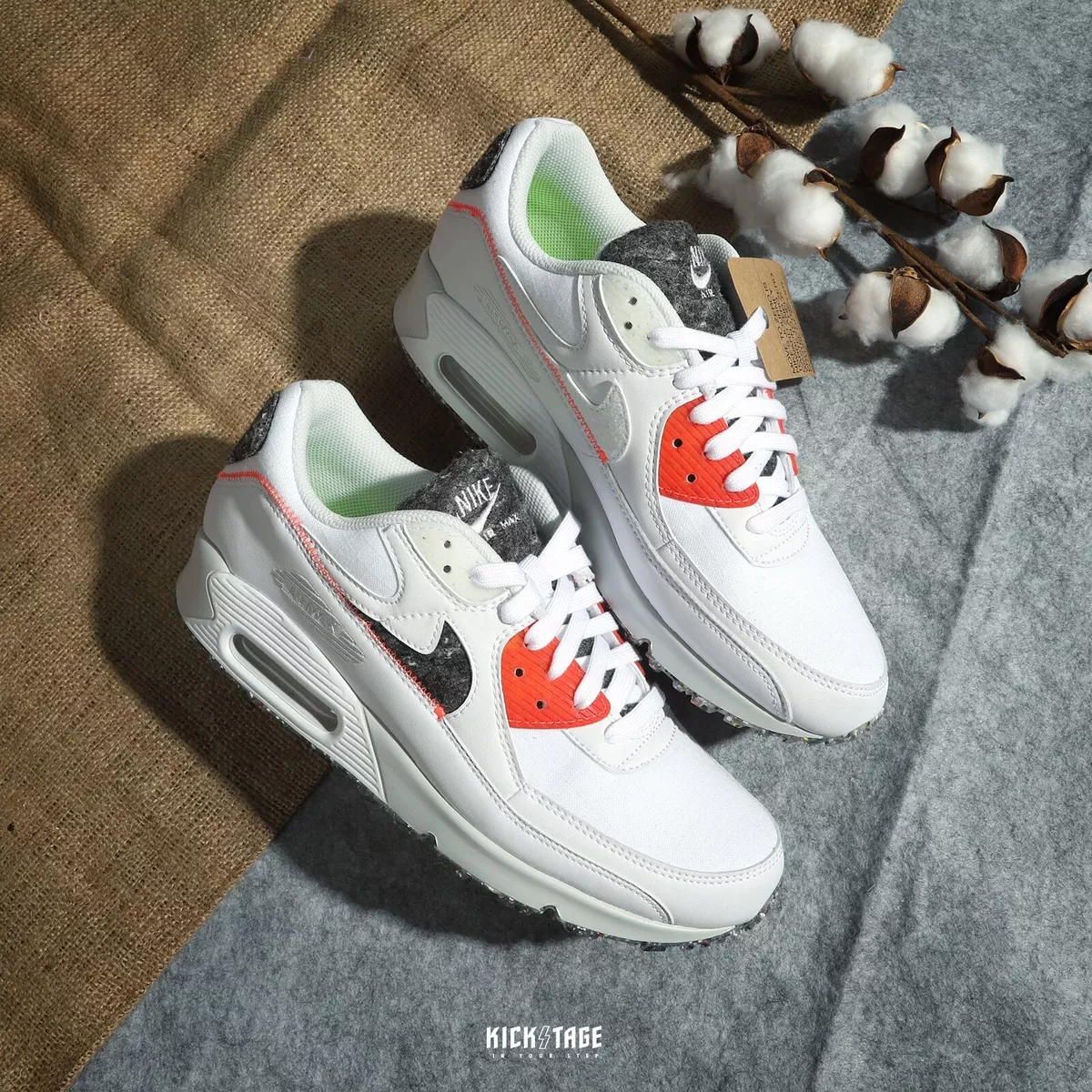 Nike Air Max 90 M2Z2 Mens Recycled Wool Pack White Photon Dust Shoes DD0383-100