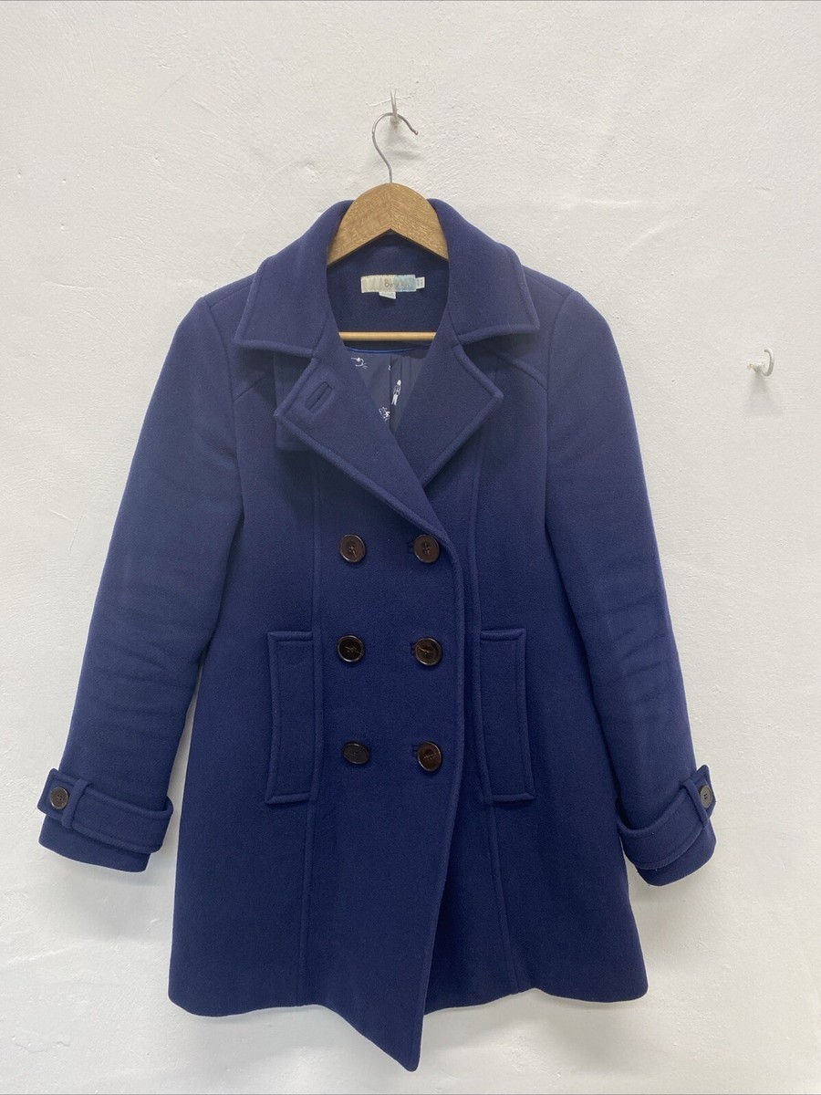 Boden Navy Peacoat UK Wool Blend SN005 UK