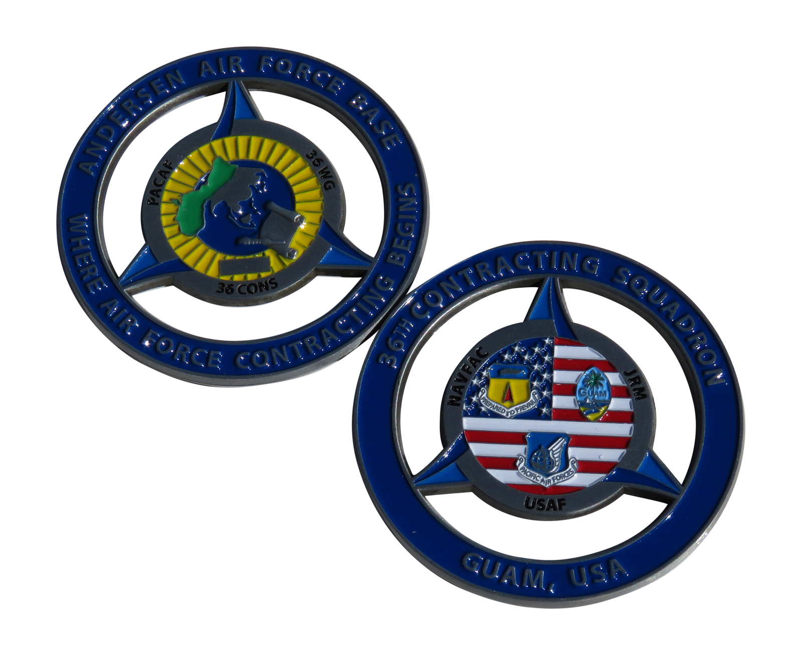 US Air Force Andersen Air Force Base 36th Contracting Squadron Challenge Coin
