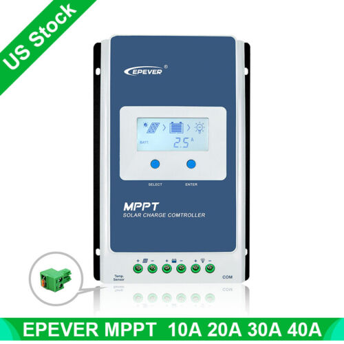 EPEVER MPPT Solar Charge Controller 10A 20A 30A 40A  Solar Panel Regulator - Picture 1 of 11