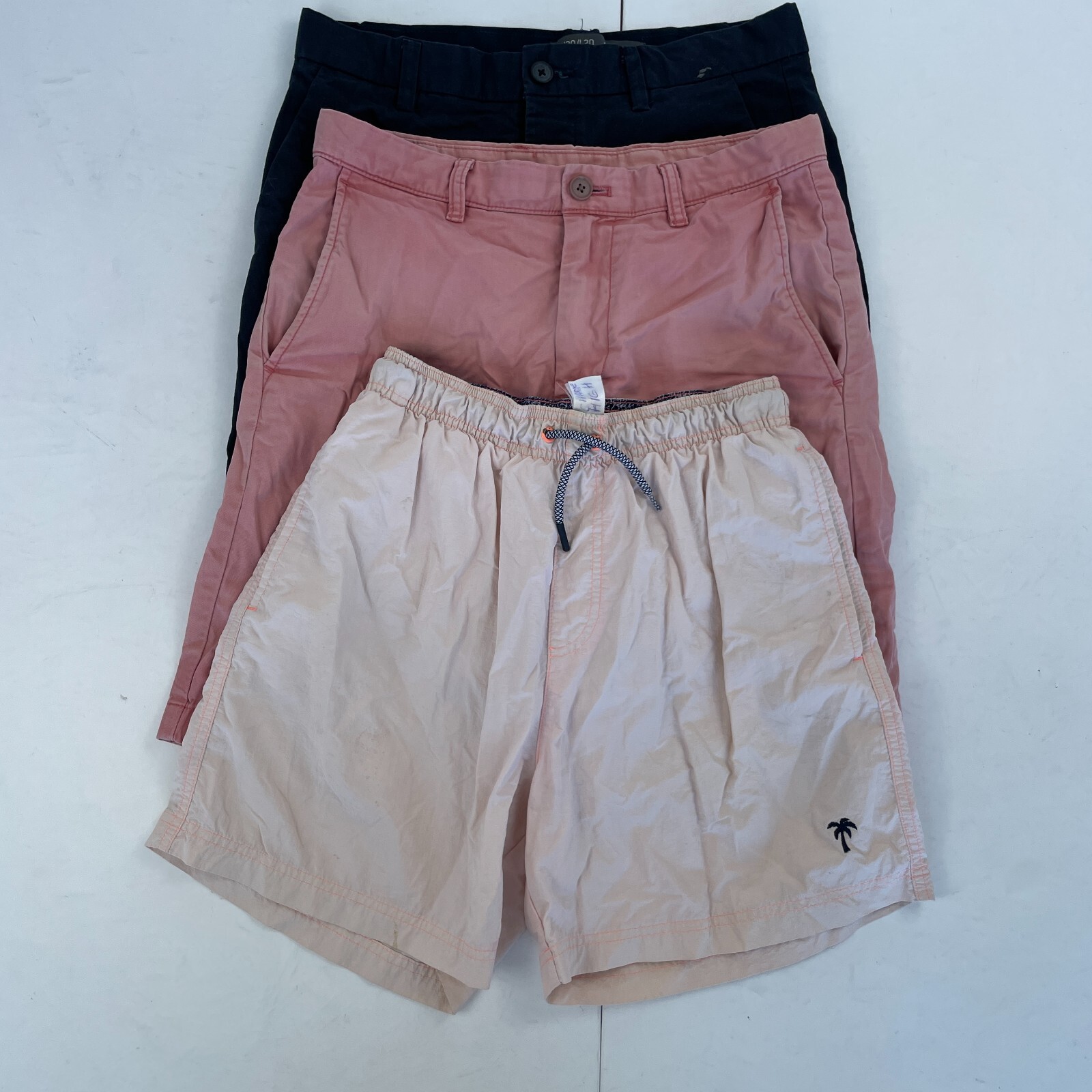 Shorts Bundle Small 29-30 Mens Swim Chino Cut Off 3 Pairs-image