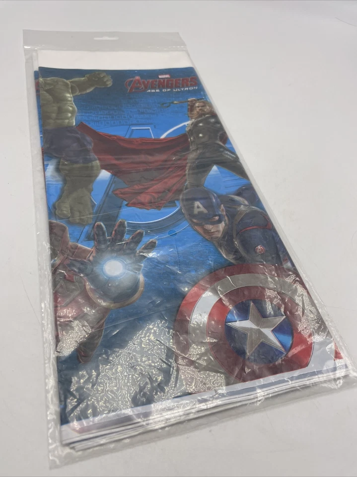 Vengadores Era de Ultrón Mantel Plástico Fiesta NUEVO 54 in x 96 in Foto 2 de 4