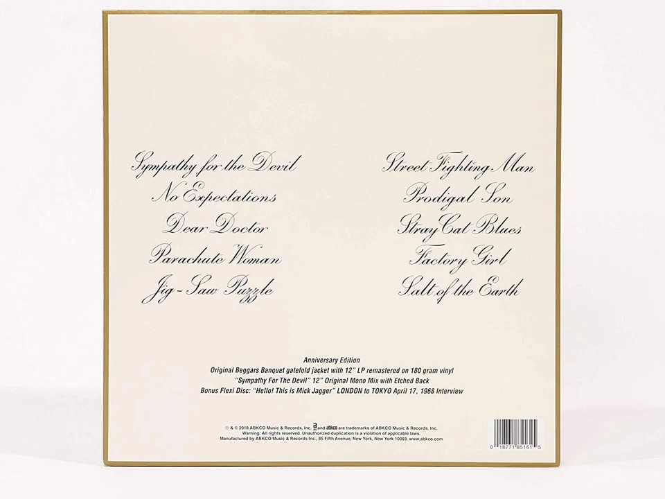 THE ROLLING STONES - BEGGARS BANQUET (LIMITED 50TH ANNIV. EDIT) 3 VINYL LP NEU - Bild 2 von 4
