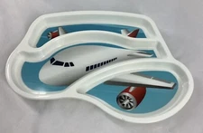 Kids Funwares Airplane Divided Plate Urban Trend JAH240610/TWD