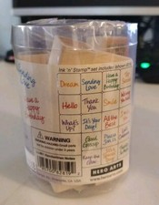 Hero Arts Handwritten Notes Stamp Set Of 18 Stamps New Sealed