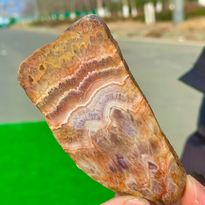 45G Natural Auralite-23Titanium Crystal Quartz slice High frequency healing