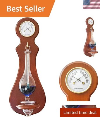 Wall Mounted Weather Station with Thermometer, Hygrometer, and Barometer - Ch...