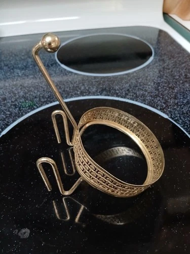 Mid Century Glass Chip And Dip Bowl Holder Bracket Anchor Hocking