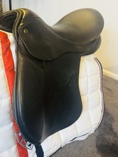 Black English Leather Saddle 17 Inch Seat