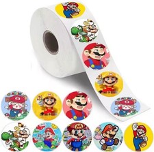 Mario Bros Stickers for Kids Party Arts and Crafts Party Bag Xmas Reward