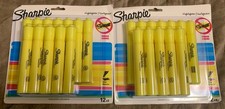 Sharpie Highlighters Yellow Smear Guard 2-pack 24 COUNT TOTAL