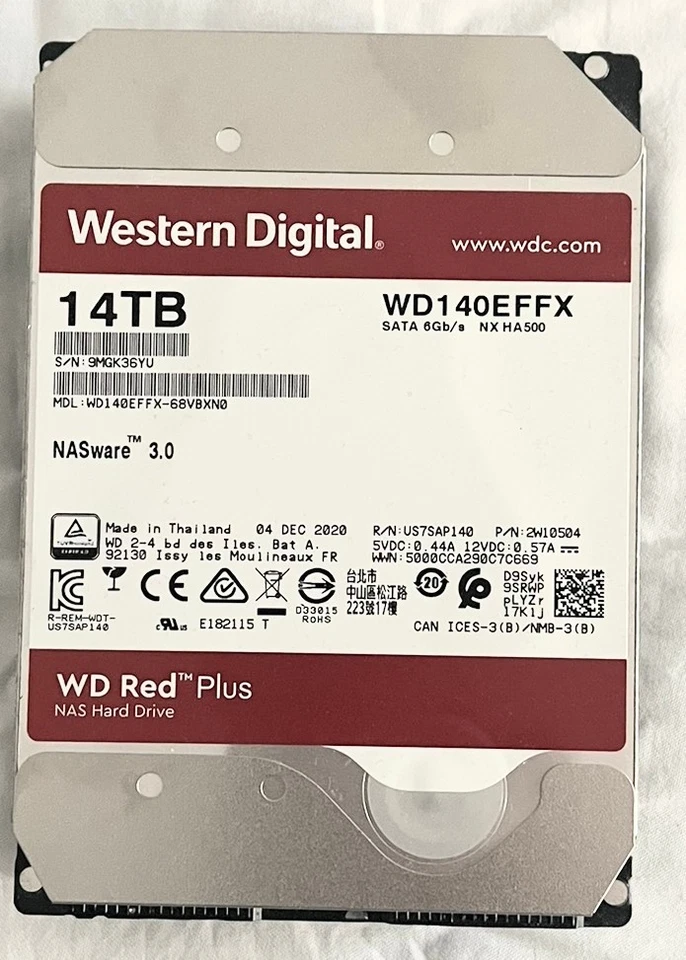 HDD DISK WD RED Plus WD140EFFX 14TB 7200RPM SATA III