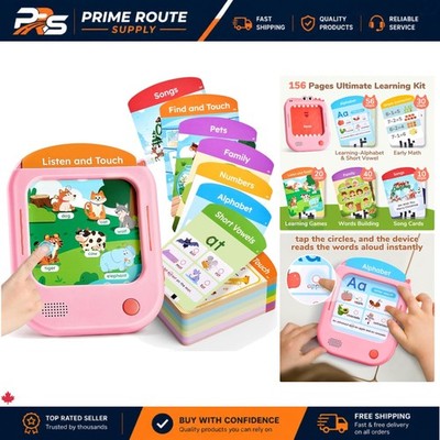 Interactive Montessori Learning Tablet for Ages 2-6 - 156 Flash Cards Included
