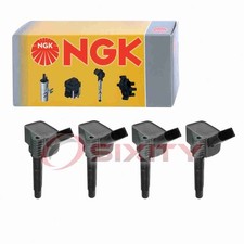 4 pc NGK Ignition Coils for 2015-2018 Volkswagen GTI 2.0L L4 Spark Plug Wire bs