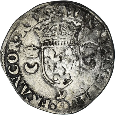 Monnaie, France, Henri II, Douzain aux croissants, 1550, Rennes, TB+, Billon - Photo 1/2