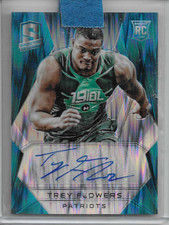 2015 Panini Spectra Rookie Neon Blue Prizm 25/50 Trey Flowers Auto.