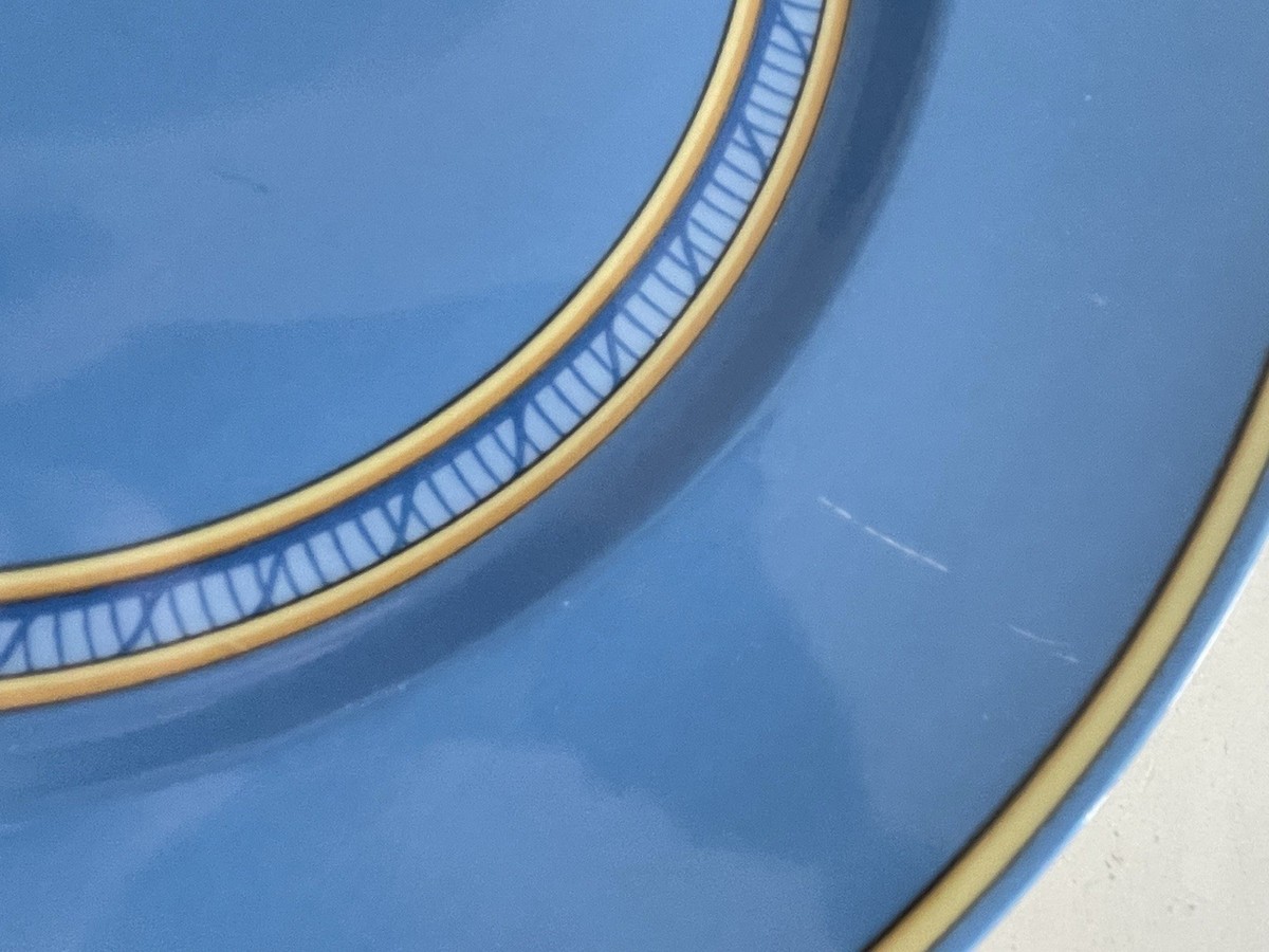 RARE Hermes Toucans Blue Porcelain Presentation Plate - Limoges