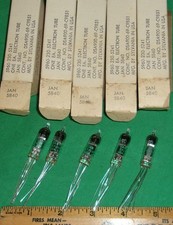 (5) NOS Sylvania JAN 5840 Subminiature Tubes Telefunken Mics Hearing Aids Radios