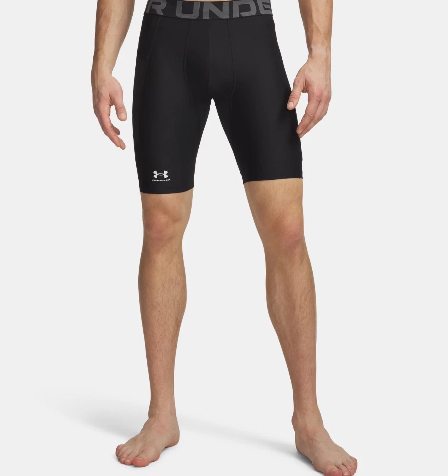 Under Armour HeatGear Pocket 9" Compression Shorts Men's M Black 1361602-001 NWT