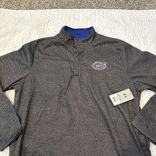 Florida Gators Colosseum Pullover jacket Button Up Heather Grey New With Tags