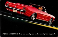 1964 Ford Mustang Convertible Advertising Postcard The Unexpected Is Here