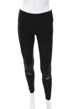 Alo Women's High Waist Full Length Ankle Moto Legging Black Size XS