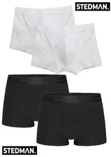2-Pack Stedman BLACK or WHITE Stretch Cotton Boxer Shorts Boxers Underwear