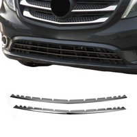 KüHlergrill Leiste Grillleisten FüR Mercedes Vito W447 2014-2019 Chrom Dunkel 2X