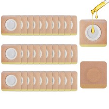 50PCS Castor Oil Belly Button Patches, Skin-Tone, 7x7cm, Disposable Wraps