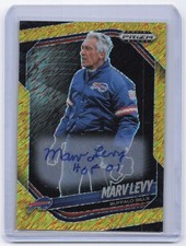 2025 Panini Prizm Black Marv Levy Gold Shimmer FOTL /10 Auto Inscription Bills
