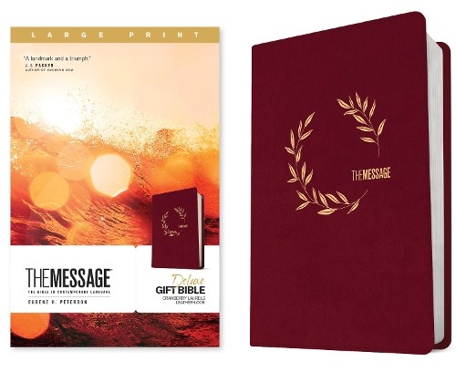 Message Deluxe Gift Bible, Large Print, Cranberry by Eugene H... - 9781641586481