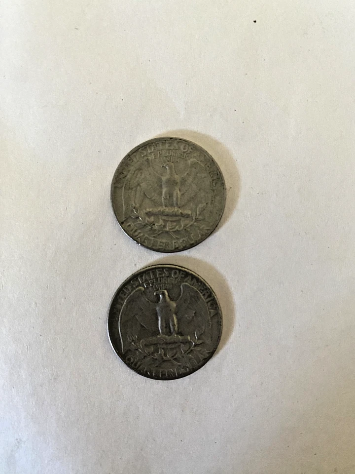 2× 1966 U.S. Quarter No Mint Mark – Rare Error / Double Die / Off-Center - Image 4 of 4