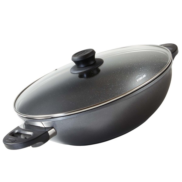 Stoneline Wok 32 Cm, Mit Deckel, Aluguss-image