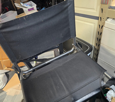 Set of 2 Cascade Mountain Tech Stadium Seats Bleacher Chairs Black Portable