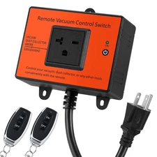 Automatic Remote Vacuum Switch, 220V Wireless Remote Control Dust Collector Star
