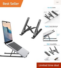 Portable Laptop Stand, Laptop Stand for Desk Ergonomic 7-Levels Angles Adjust...