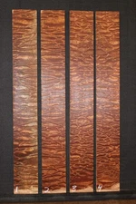Quilted figured sapele guitar fingerboard blank. Sold individually. Master grade